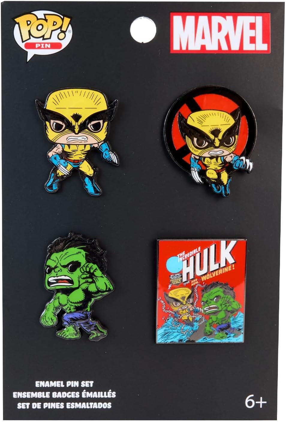 Marvel Wolverine 50th Anniversary Funko POP! Enamel Pin Set 4-Pack