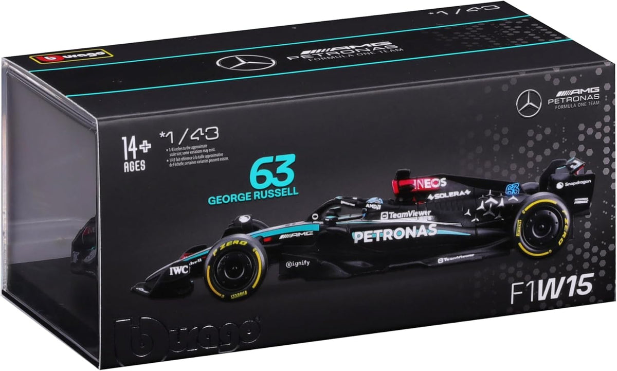Bburago Mercedes-AMG W15 George Russell 2024 1:43 Diecast Model