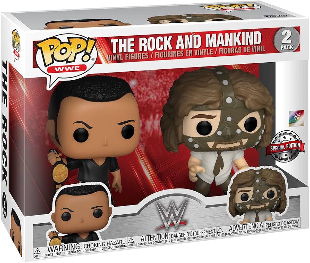 WWE: The Rock vs Mankind Funko Pop! Vinyl 2-Pack