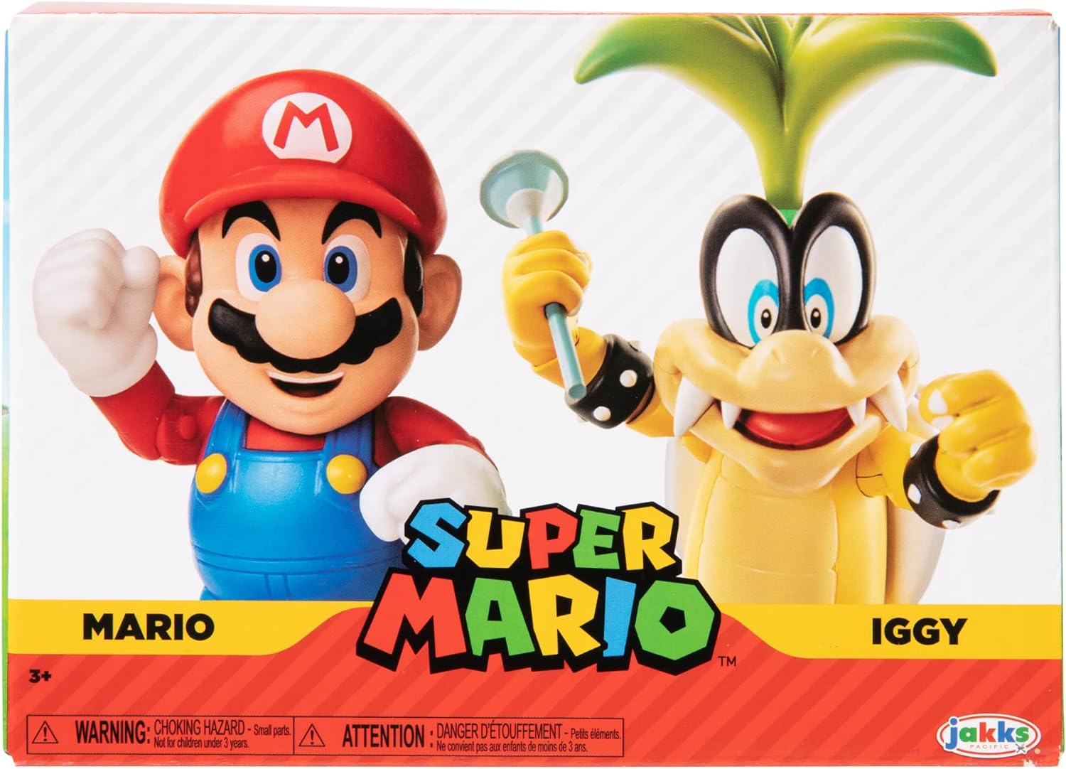 Super Mario: Mario VS Iggy Koopa 4" Action Figures