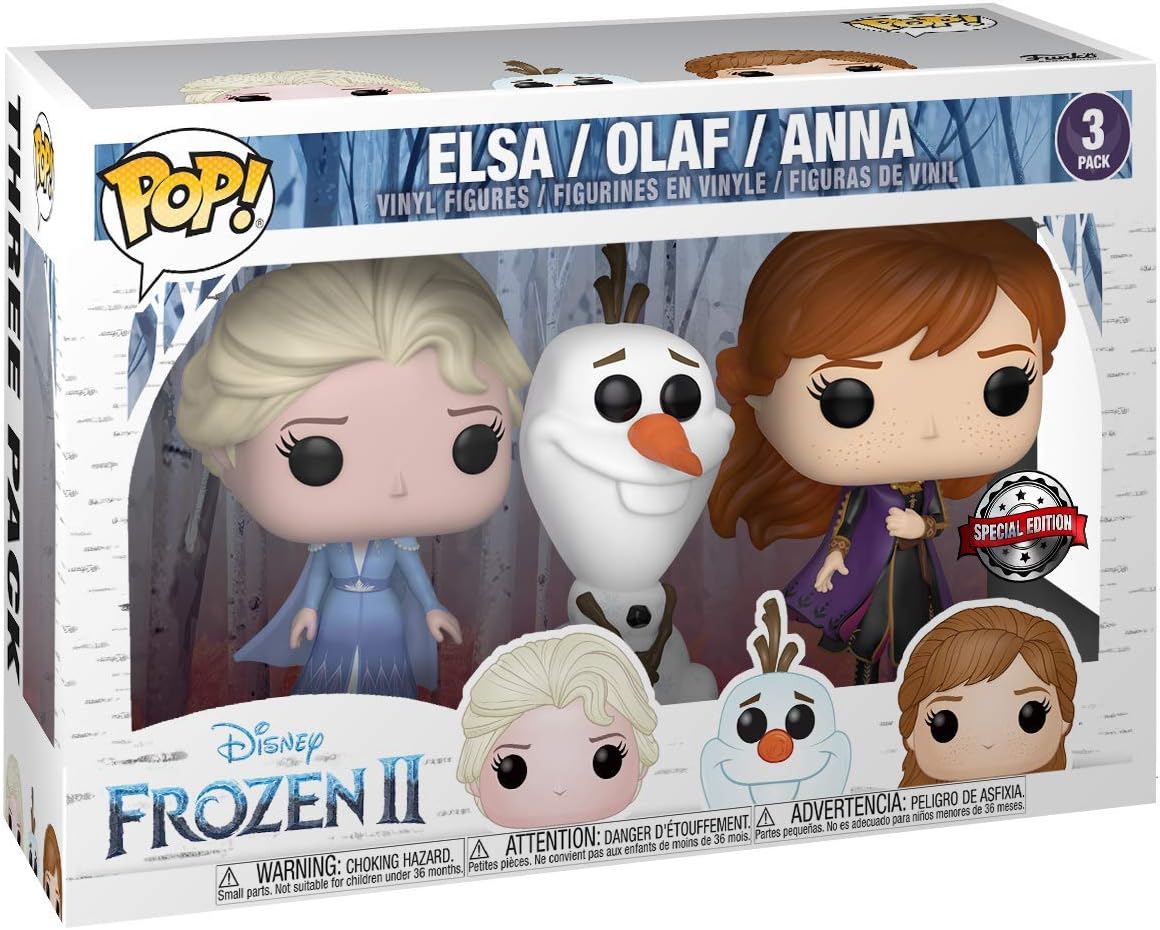 Frozen II: Travel Elsa, Travel Anna & Olaf 3-Pack Funko Pop! Vinyl