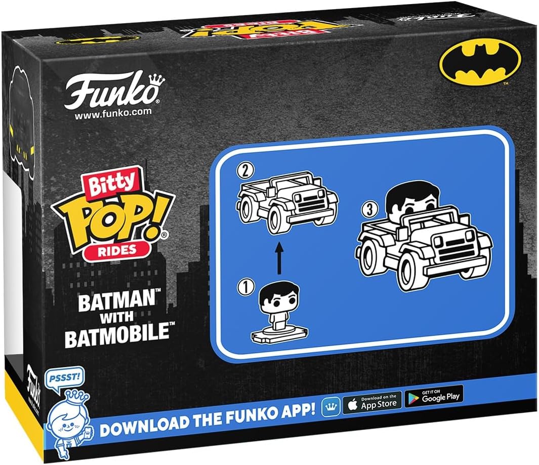 Batman and Batmobile Funko Bitty POP! Rides