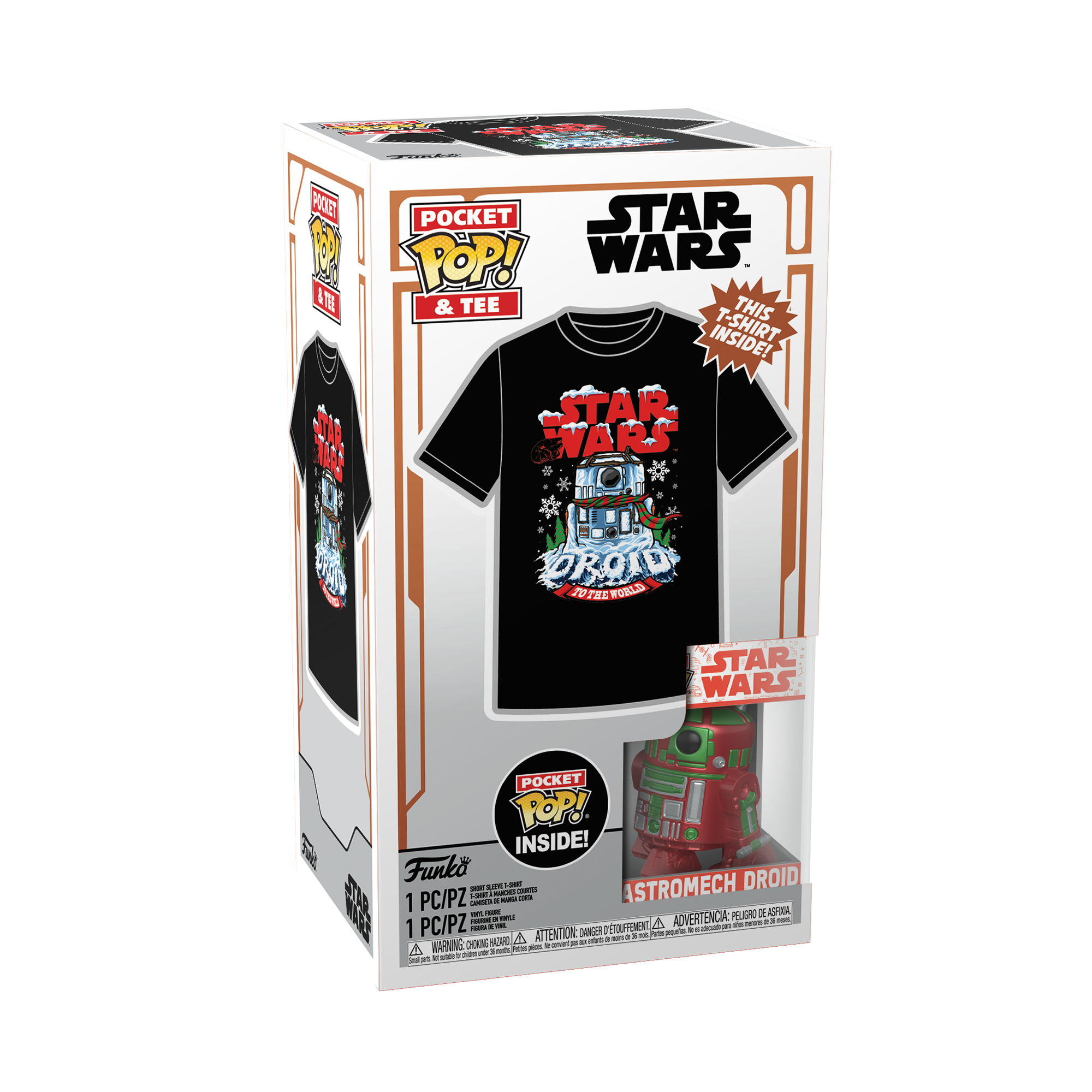 Star Wars Droid to the World Astromech Droid Funko Pocket Pop! & Tee - Size Child S