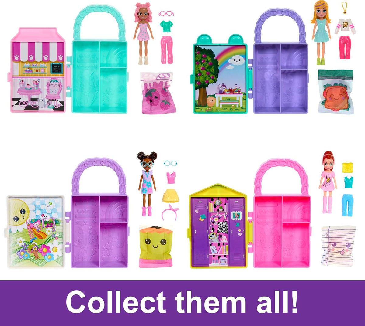 Polly Pocket Disco Dance Fashion Reveal Playset