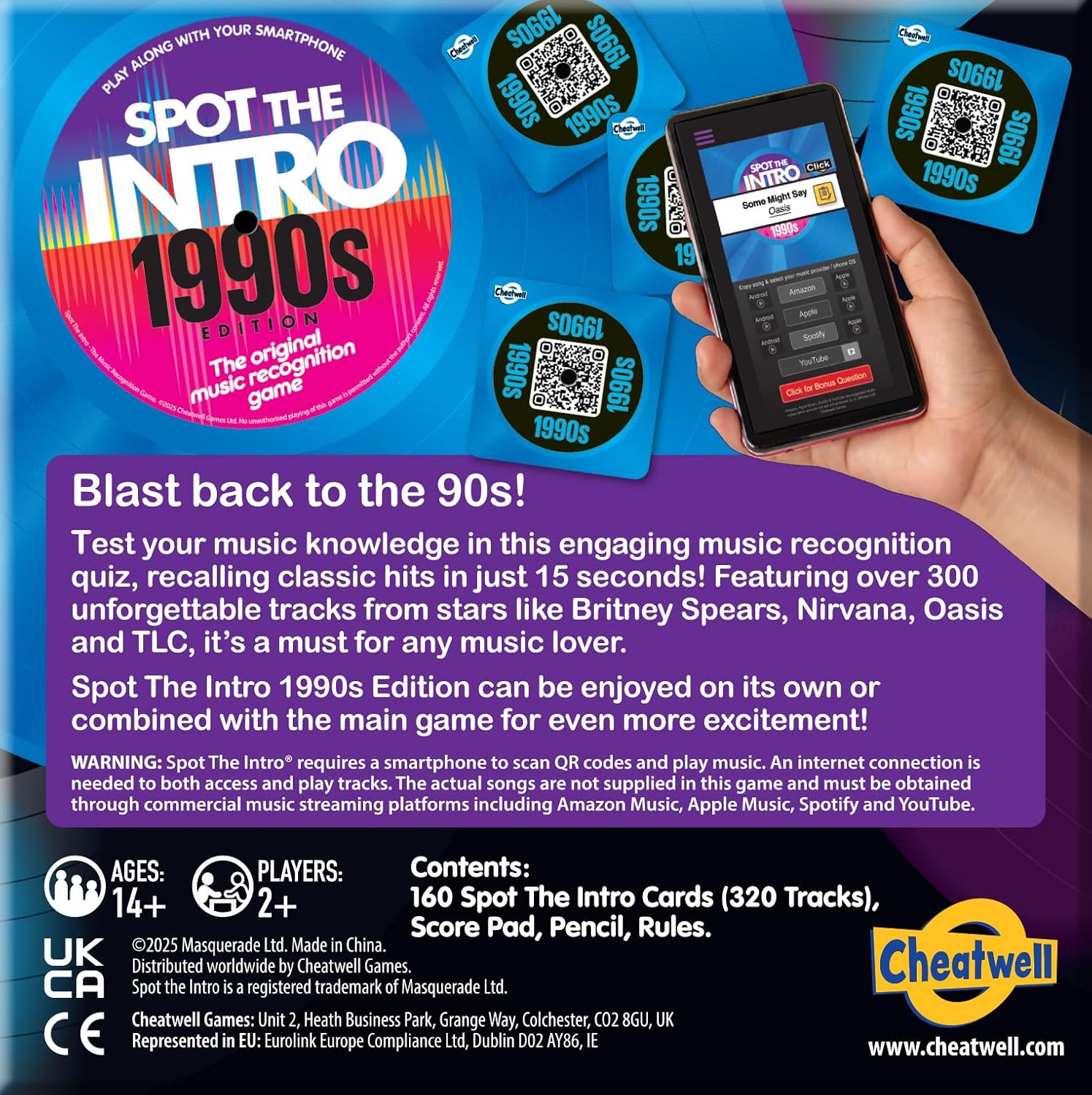 Spot the Intro 1990s Edition Party Game