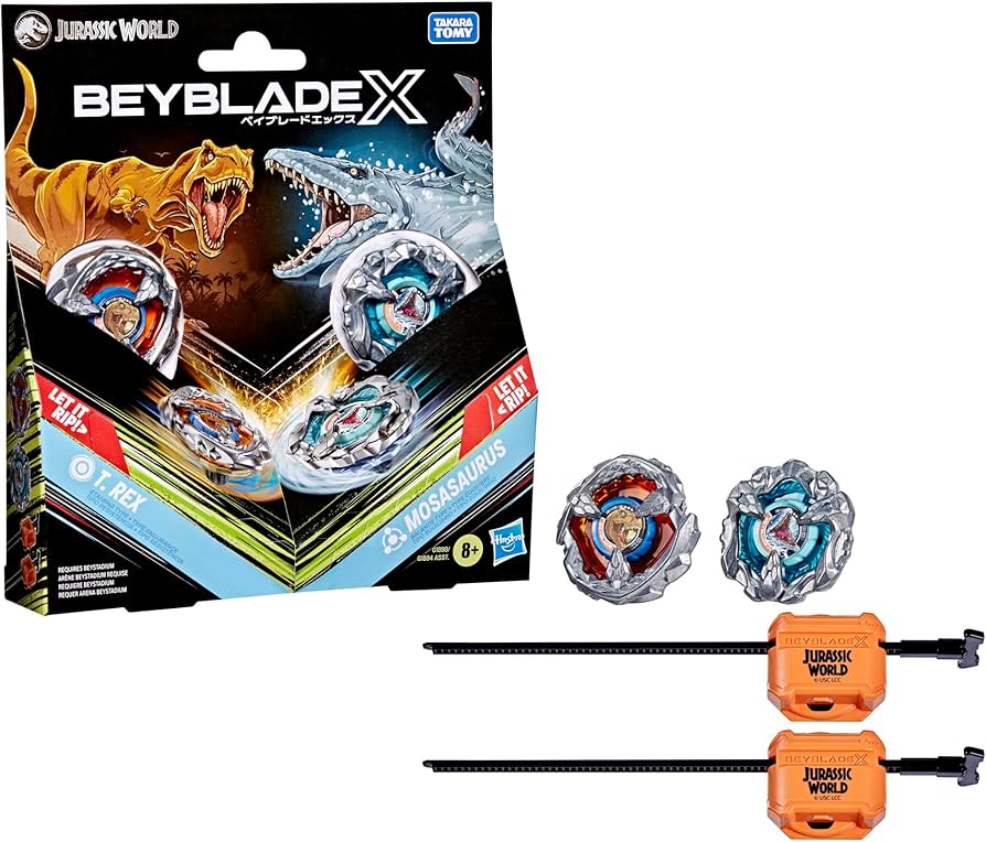 Beyblade X Jurassic World T.Rex VS Mosasaurus