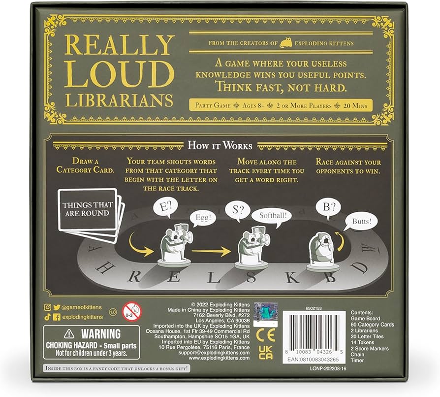 Really Loud Librarians Board Game