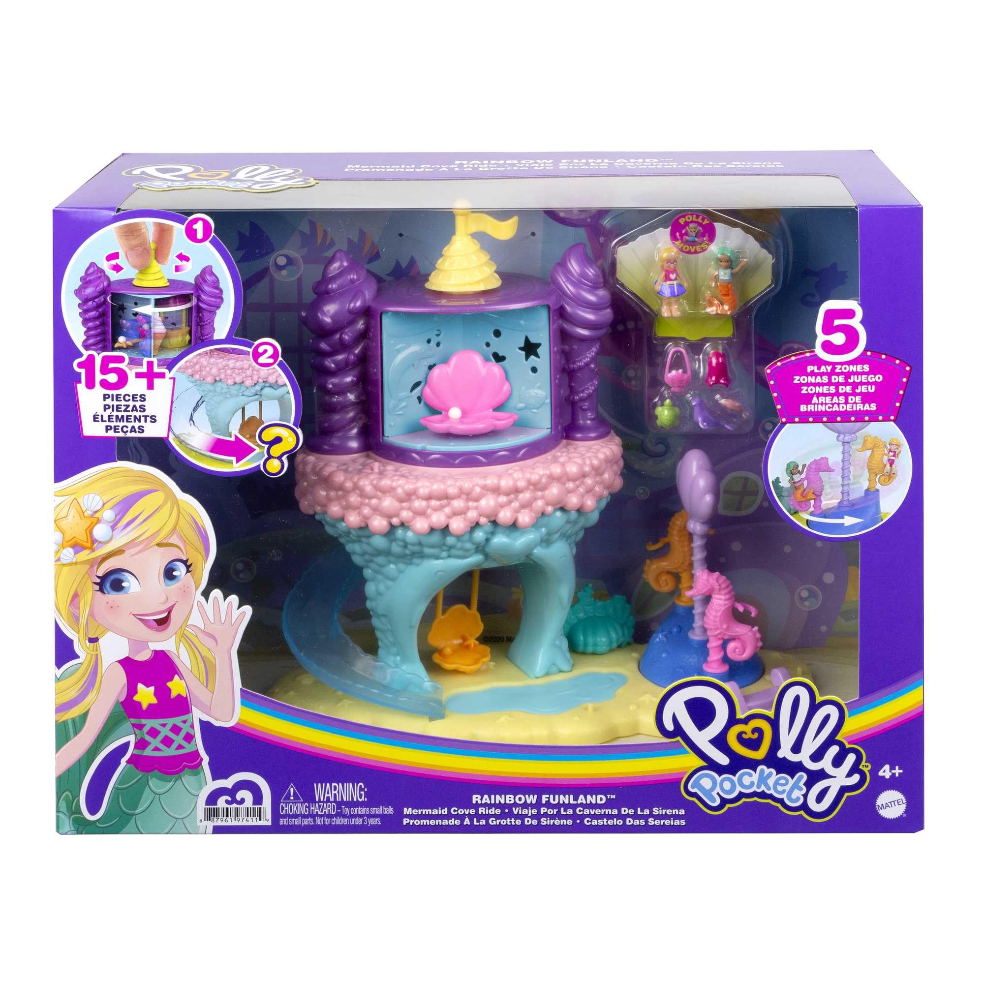 Polly Pocket Rainbow Funland Playset