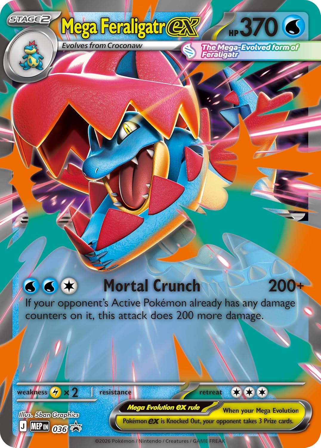 Pokemon TCG: Mega Evoltuion Ascended Heroes Mega Feraligatr Ex Box