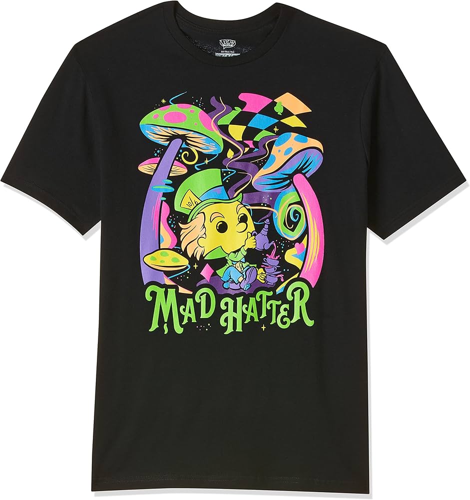 Alice in Wonderland: Blacklight Mad Hatter Funko T-Shirt - Large
