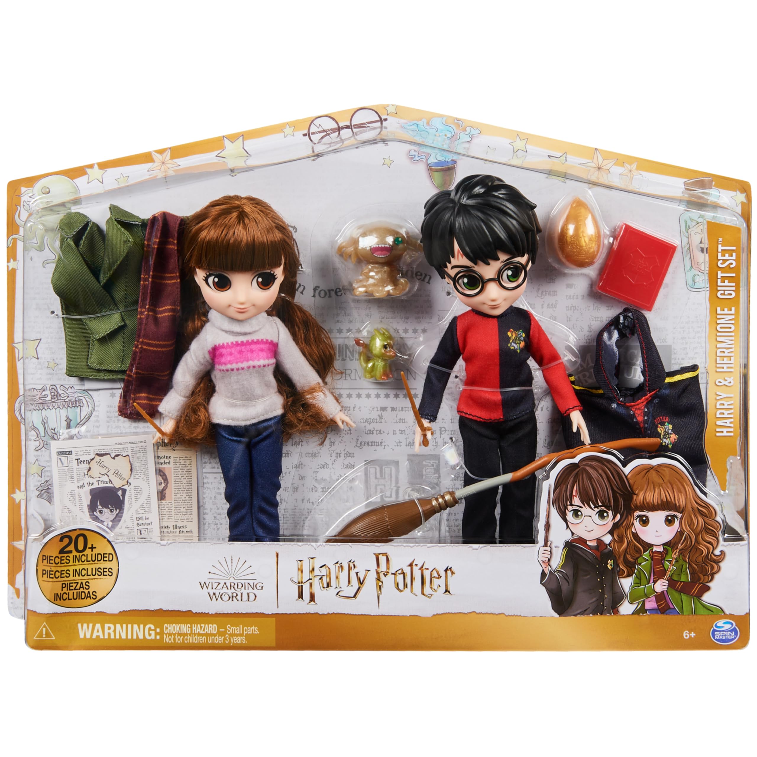 Wizarding World Harry Potter 8 Inch Harry & Hermione Dolls Gift Set