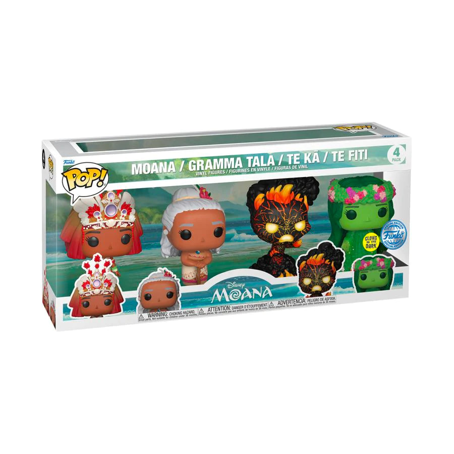 Moana Funko POP! Vinyl 4 Pack (Glow in the Dark)