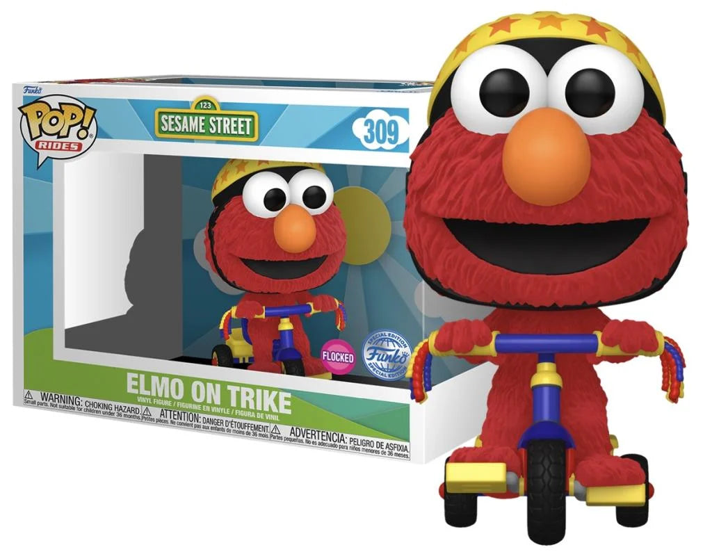 Sesame Street: Elmo on Trike Funko (Flocked) POP! Rides