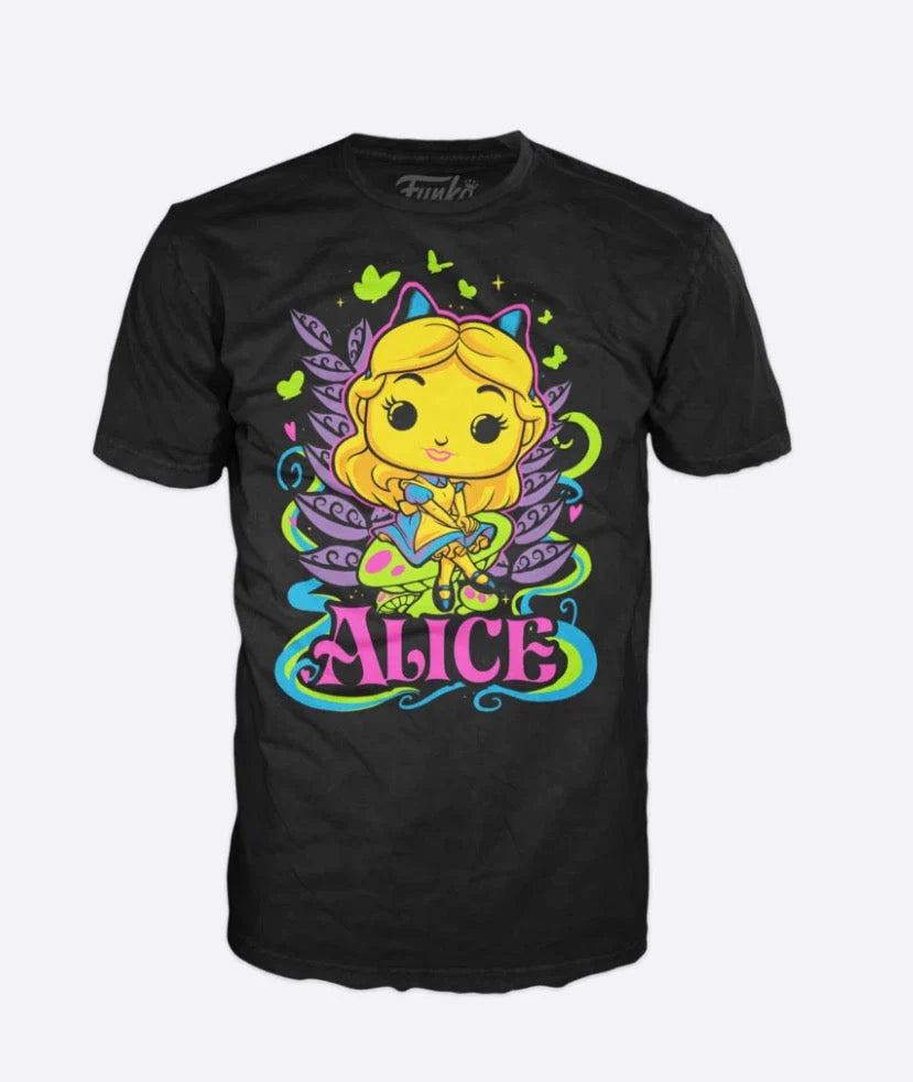 Alice in Wonderland: Blacklight Alice Funko T-Shirt - Large