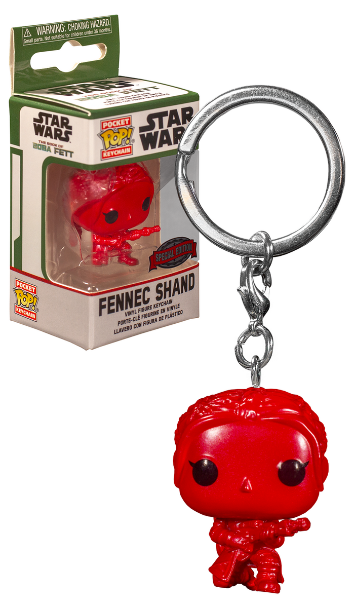 Star Wars: Fennec Shand (Red Metallic) Funko Pocket Pop! Keychain