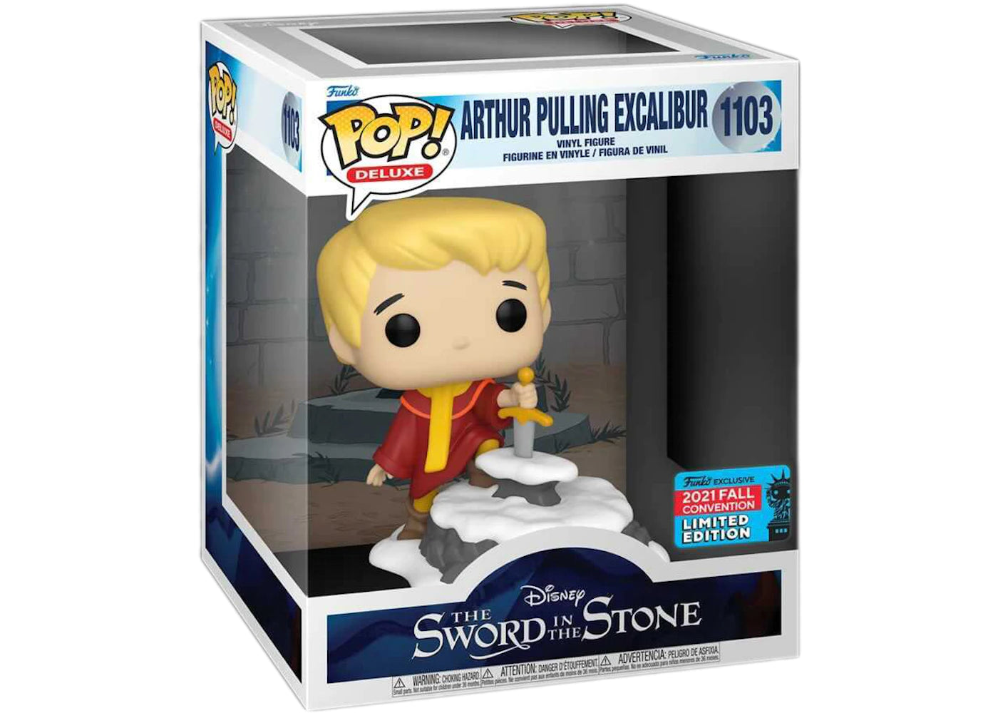 Disney The Sword in the Stone: Arthur Pulling Excalibur Deluxe Funko POP! Vinyl