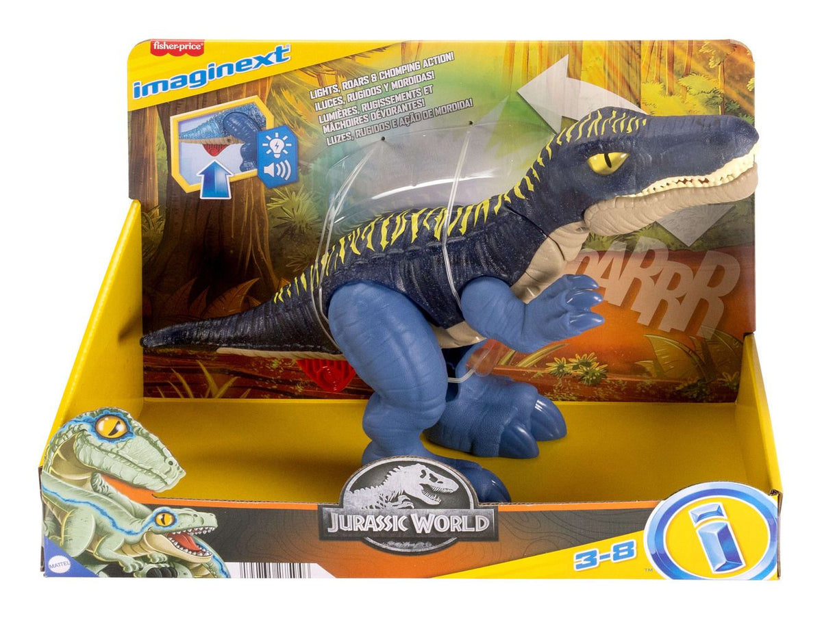 Fisher-Price Imaginext Jurassic World Growl & Glow Baryonyx in complete retail packaging