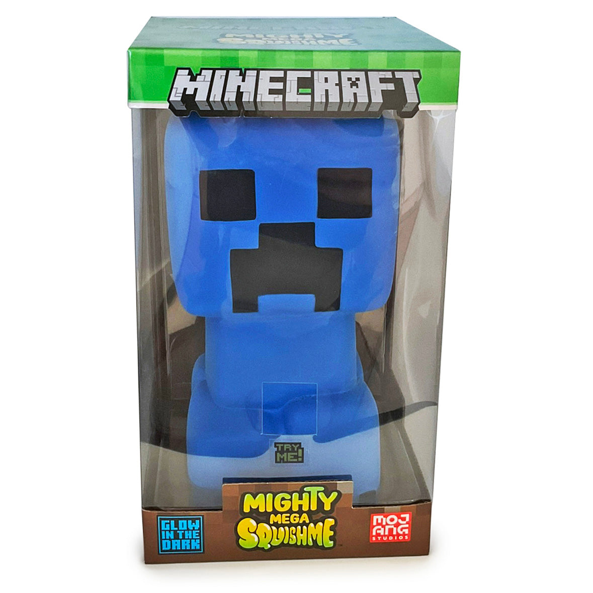 Minecraft Mighty Mega SquishMe – Glow-in-the-Dark Charged Creeper in complete retail packaging