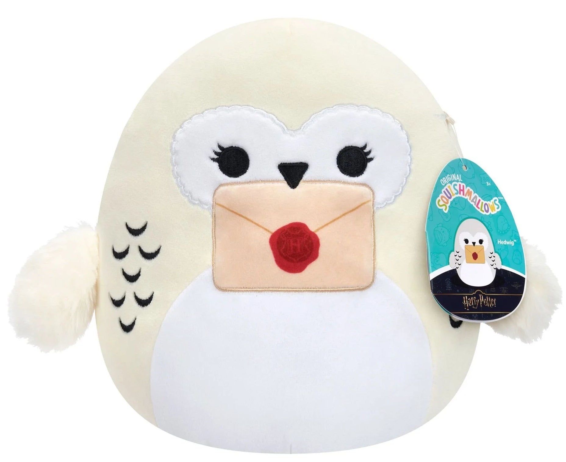 Squishmallows Harry Potter 8 inch plush: Hedwig w/ Letter