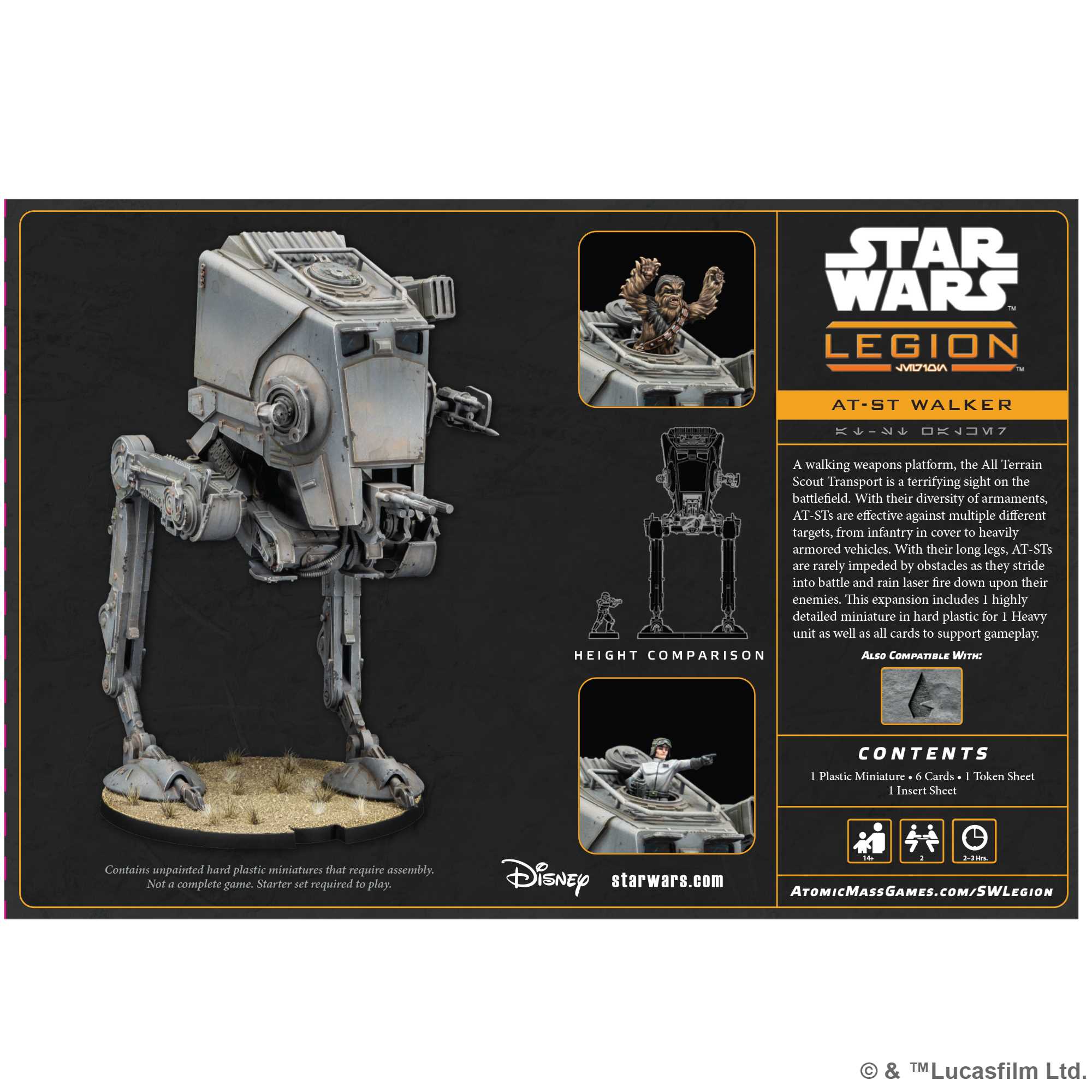 Star Wars Legion AT-ST contents
