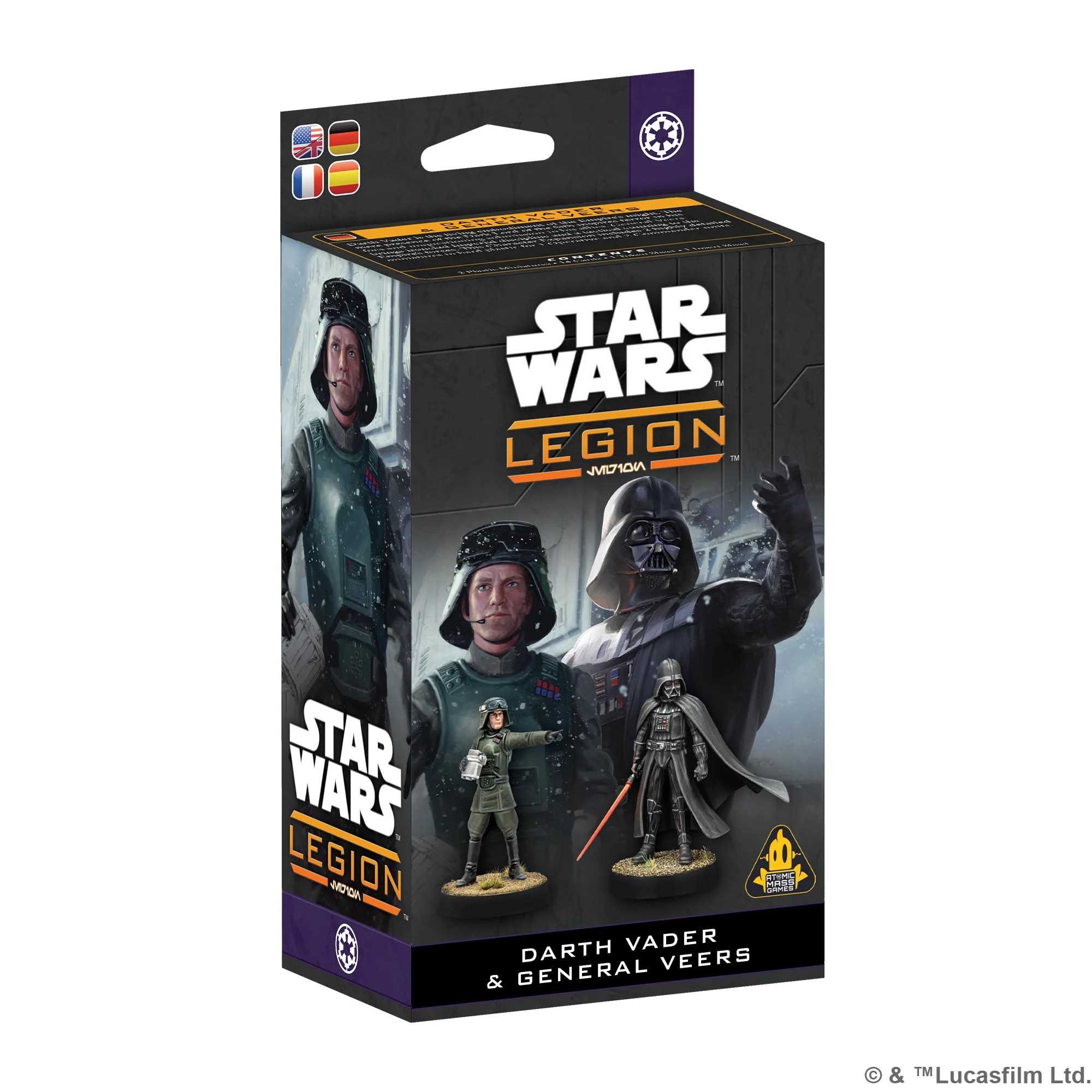 Star Wars Legion Darth Vader and General Veers retail box