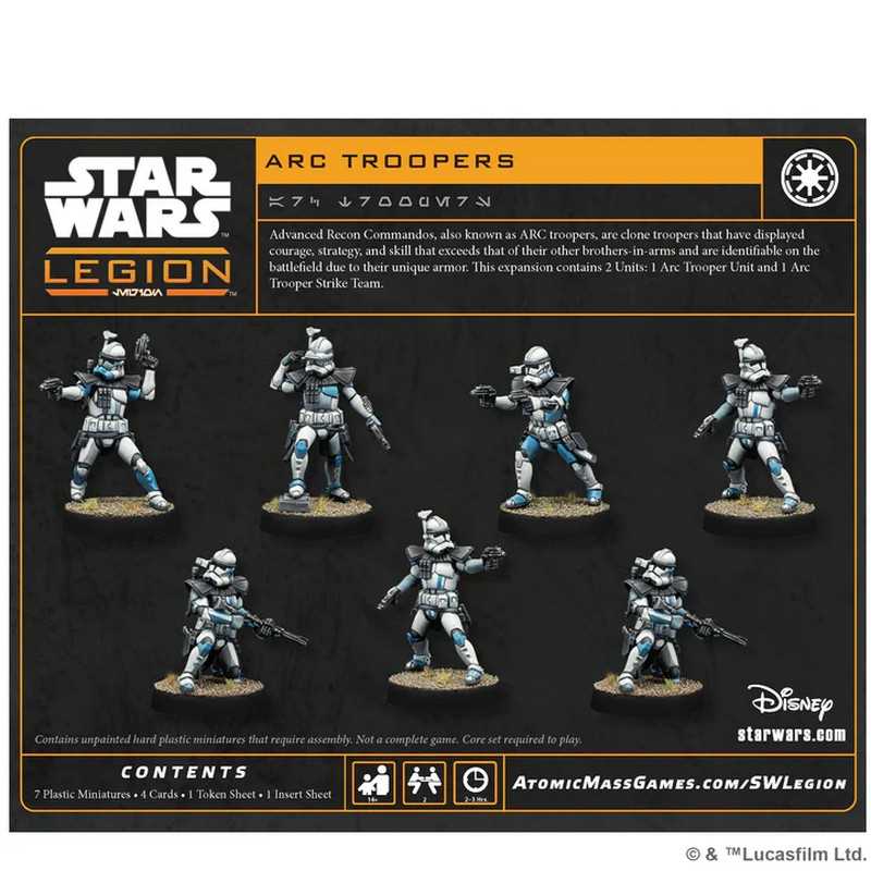 Star Wars Legion ARC Troopers contents