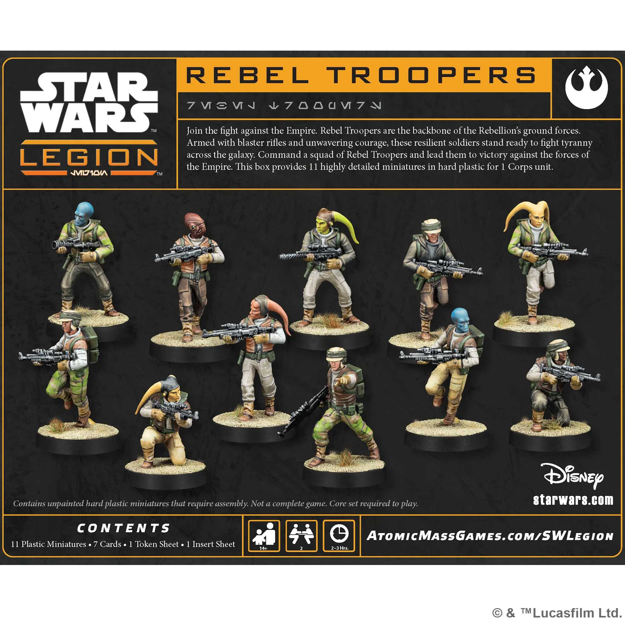Star Wars Legion Rebel Troopers contents
