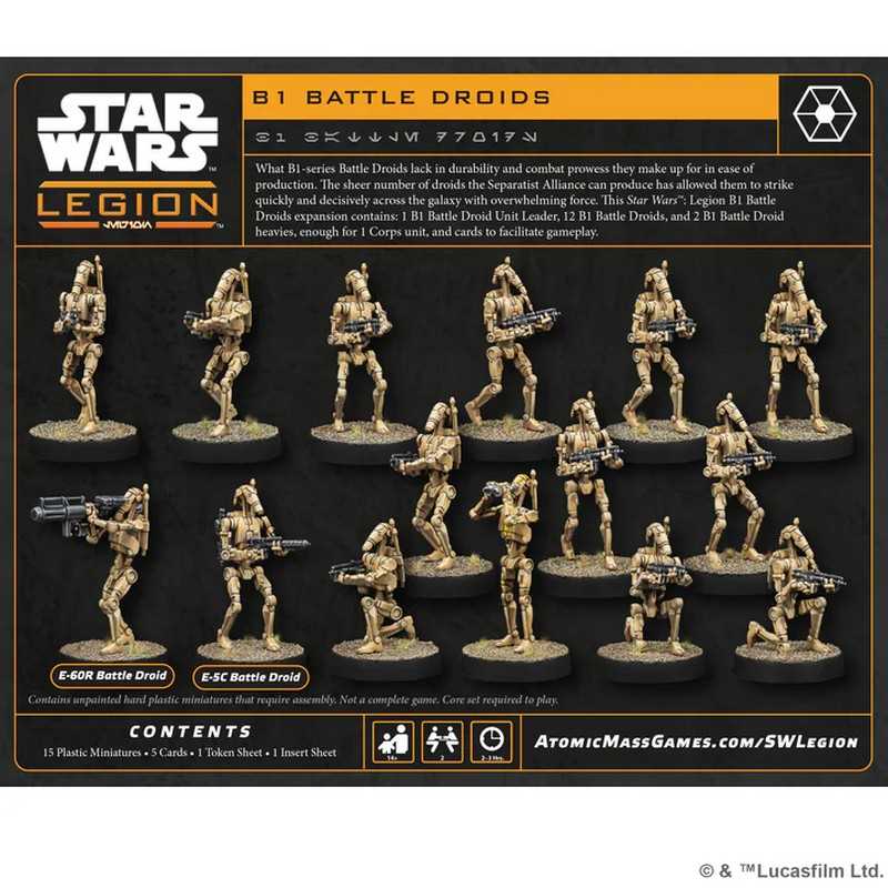 Star Wars Legion B1 Battle Droids contents