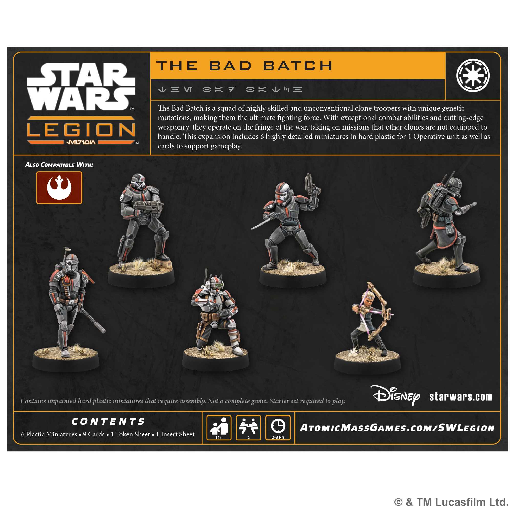 Star Wars Legion The Bad Batch contents
