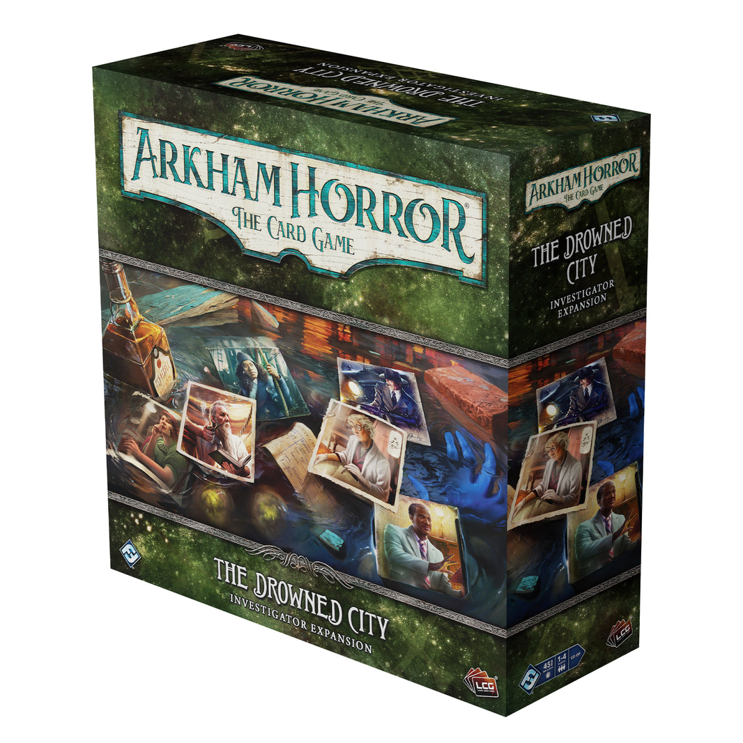 Arkham Horror The Drowned City Investigator Expansion retail box