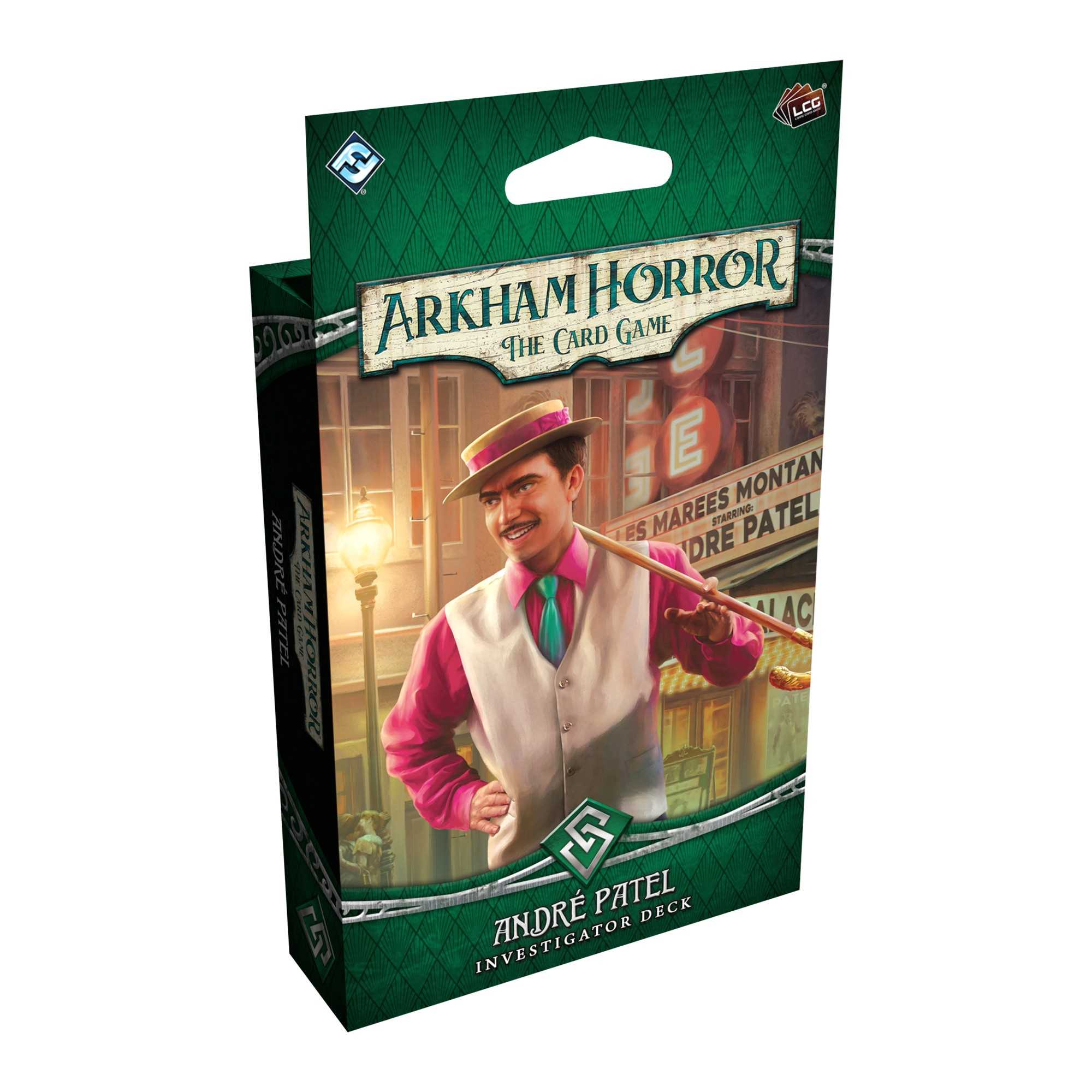 Arkham Horror The Card Game André Patel Investigator Deck retail packaging