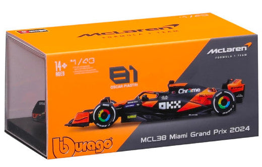 Bburago McLaren MCL38 Oscar Piastri 2024 1:43 Diecast Model