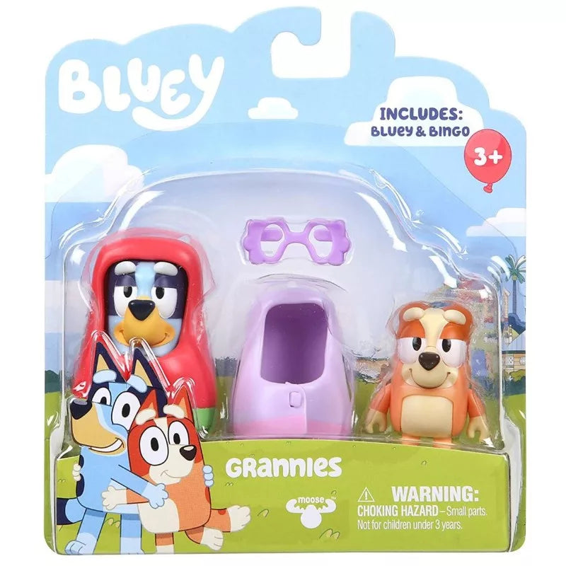 Bluey: Grannies Bluey & Bingo Figure 2-Pack in retail packaging