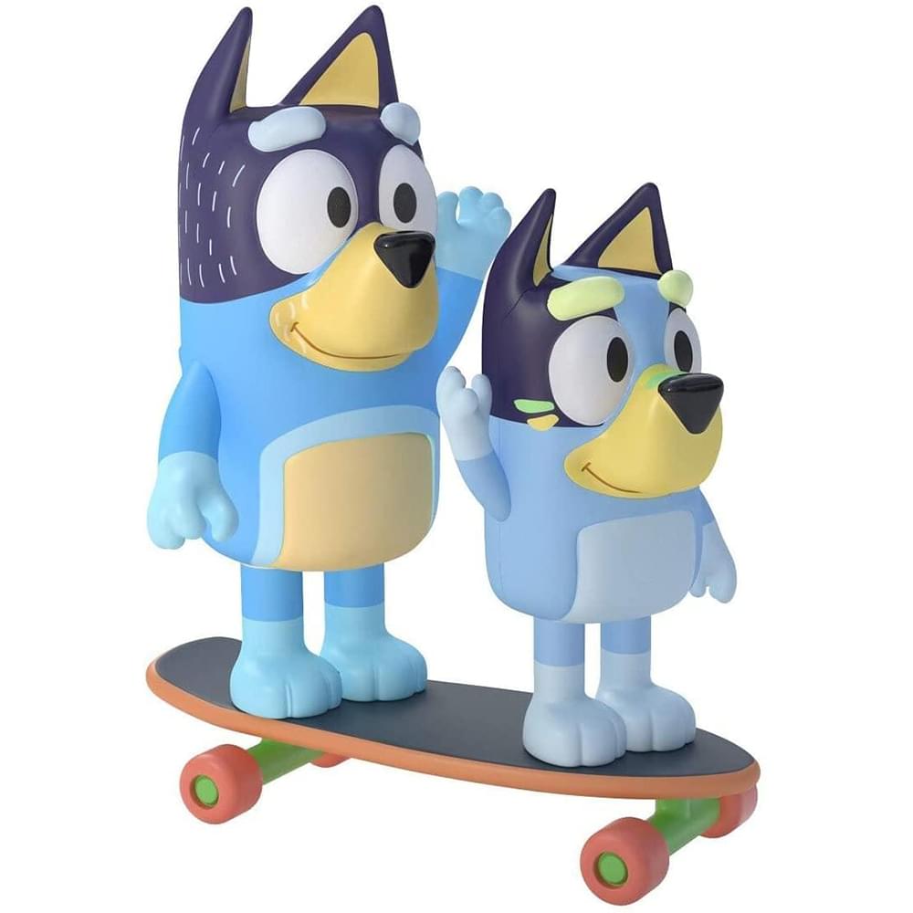 Bluey: Skateboarding Bluey & Bandit Figure 2-Pack product view