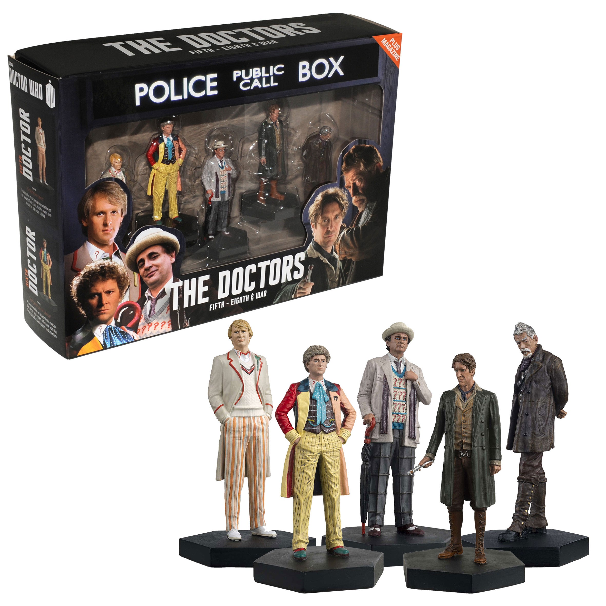 Eaglemoss Doctor Who Figure Set: Fifth - Eight & War Doctors