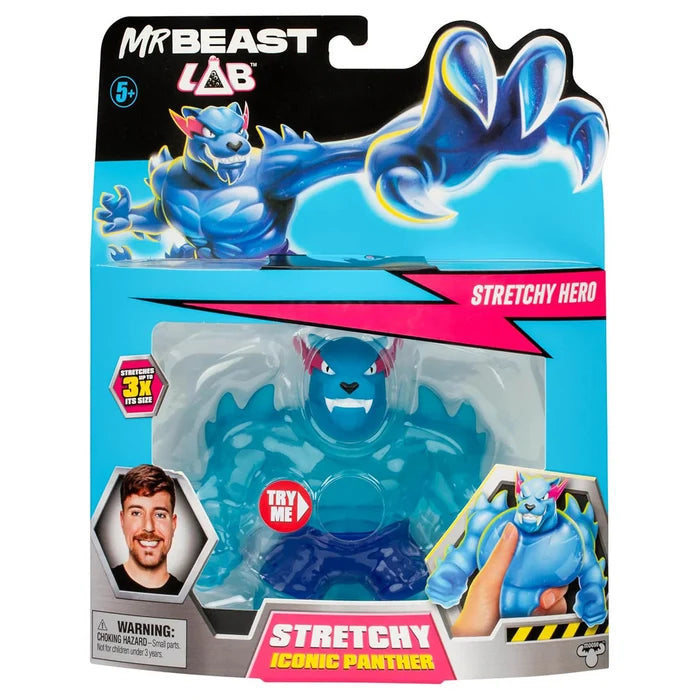 Mr Beast Lab Stretchy Heroes: Stretchy Iconic Panther Figure