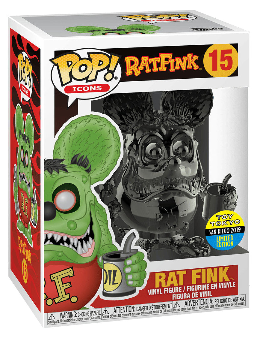 Rat Fink: Rat Fink (Grey Chrome) Funko POP! Vinyl boxed product image