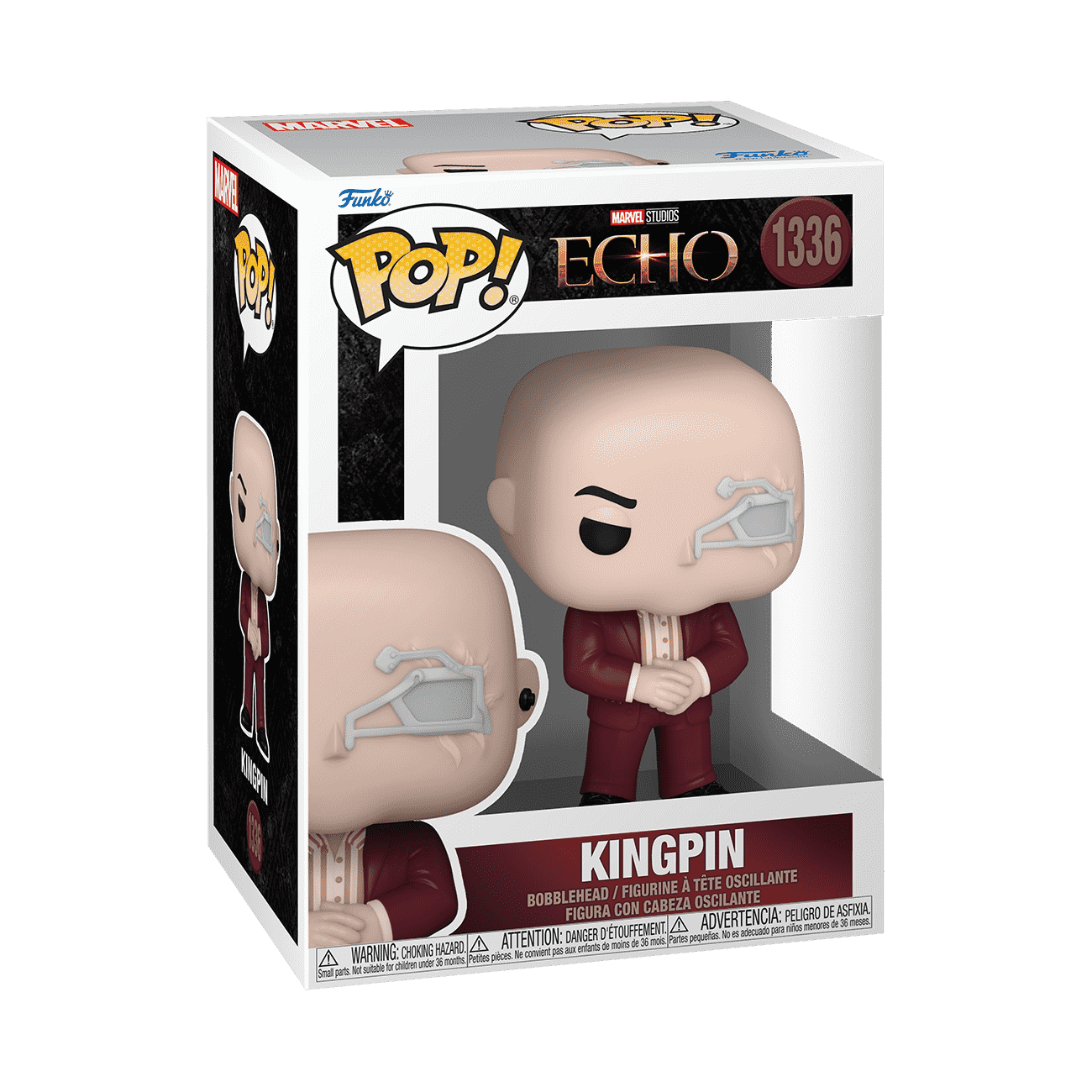 Kingpin with Eye Patch Funko Pop in retail packaging
