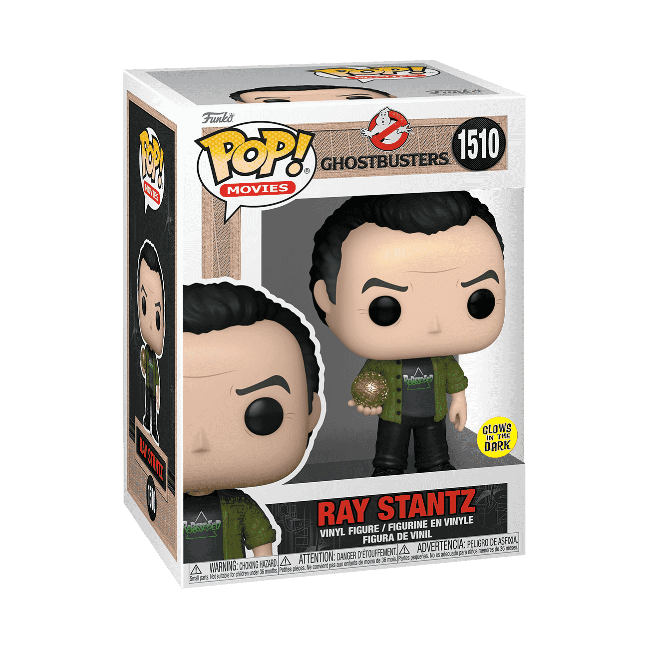 Ray Stantz with Golden Orb Glow Funko Pop in retail packaging