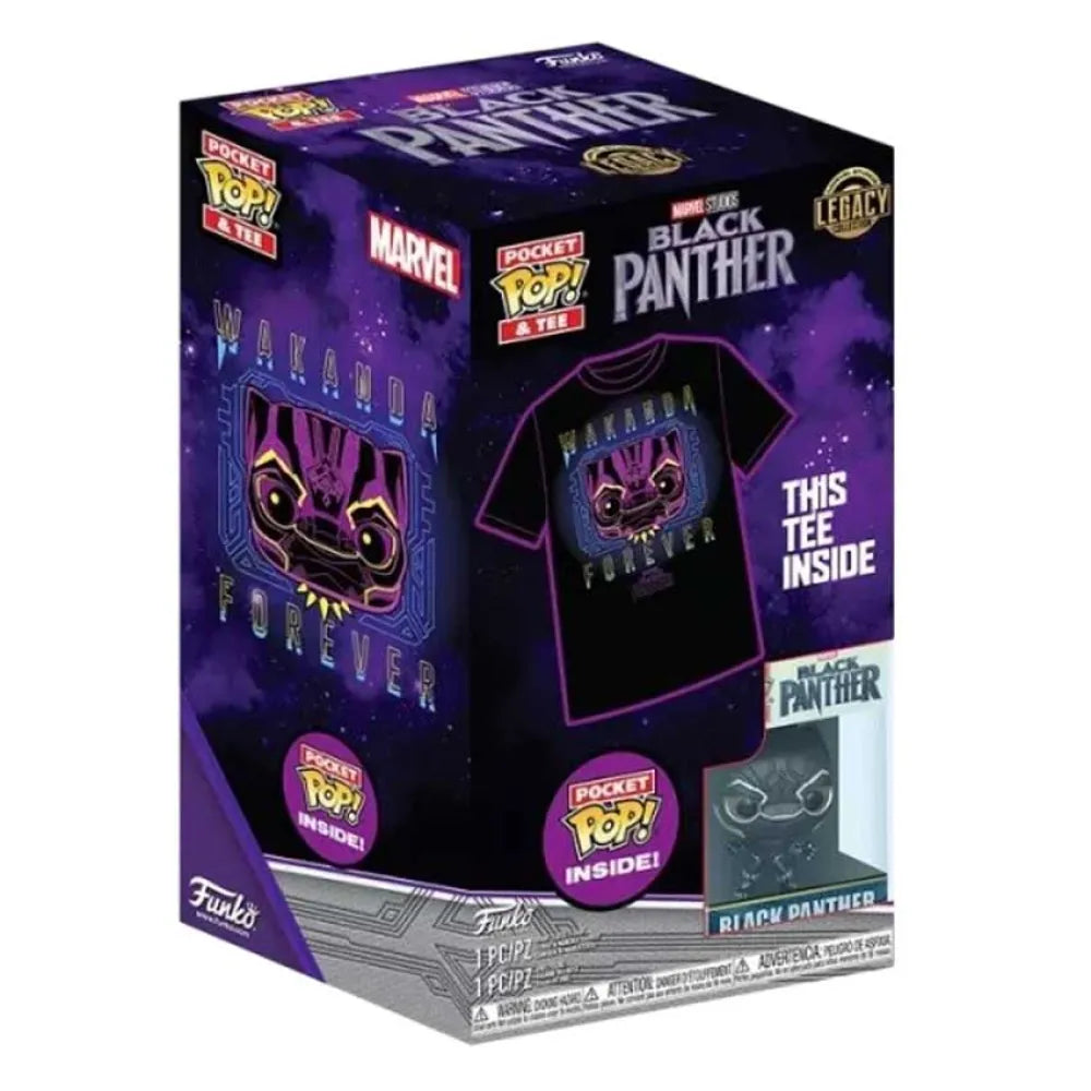 Black Panther Funko Pocket Pop! & Tee - Size Child L