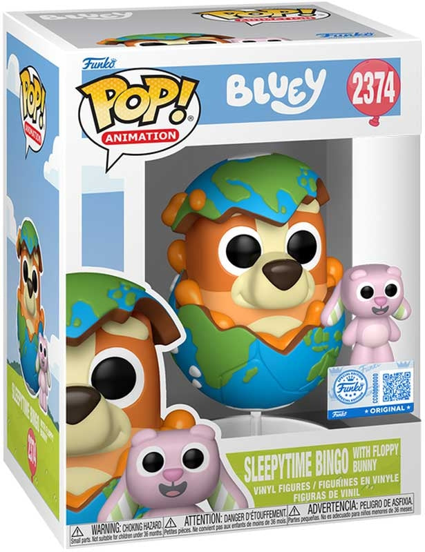 Funko POP! & Buddy Bluey – Sleepytime Bingo with Floppy Bunny boxed vinyl figure