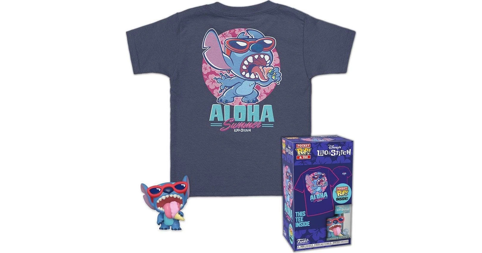 Lilo & Stitch: Summer Stitch Funko Pocket Pop! & Tee - Size Large