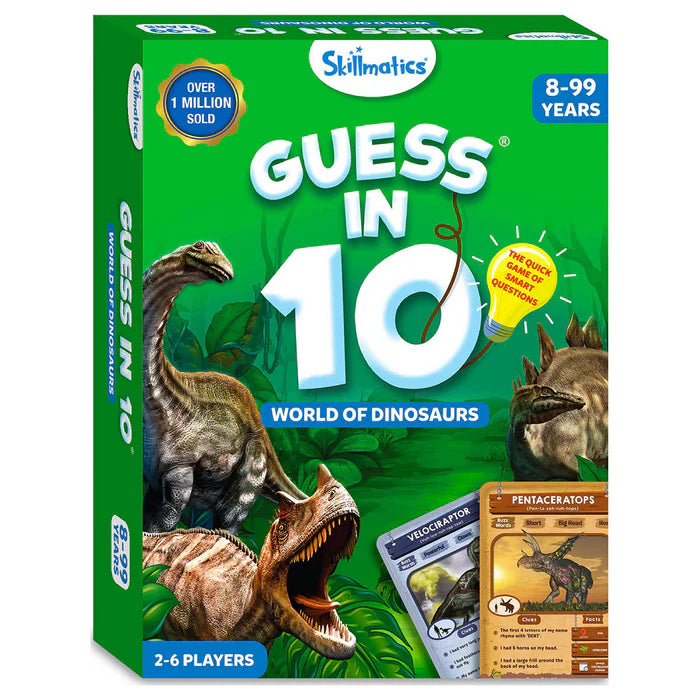 Skillmatics Guess in 10: World of Dinosaurs Card Game