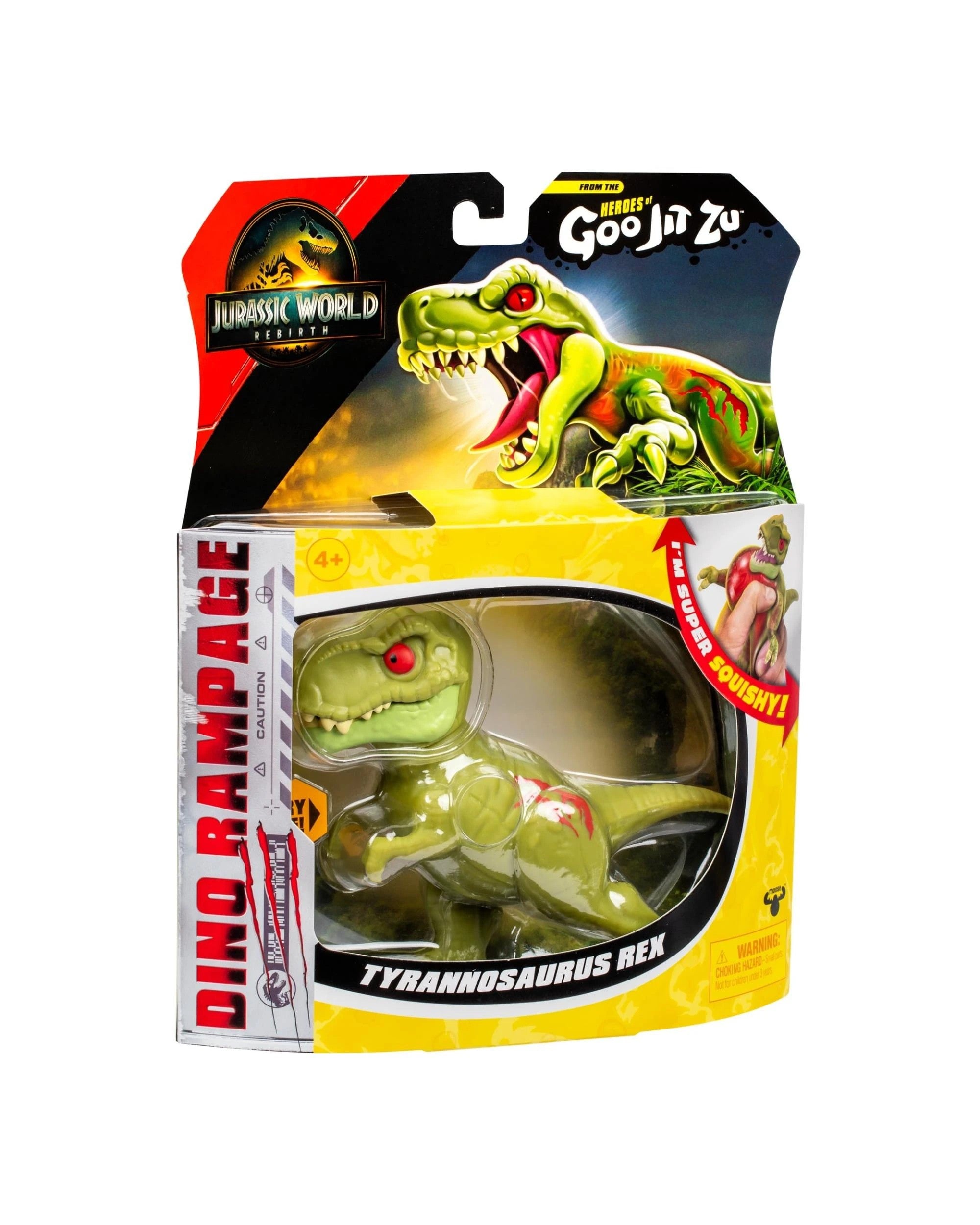 Heroes of Goo Jit Zu Jurassic World Rebirth Tyrannosaurus Rex in retail packaging