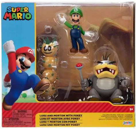 Super Mario: Luigi and Morton w/ Pokey Figures