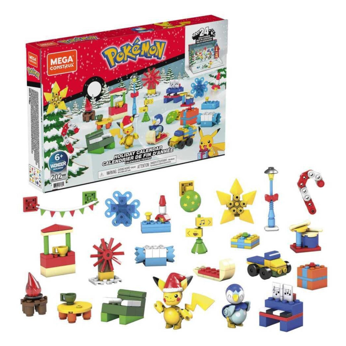 MEGA Construx Pokémon Holiday Calendar complete retail box with included builds