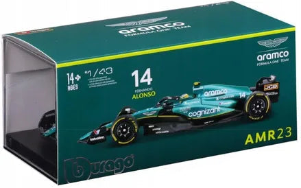 Bburago Aston Martin AMR23 Fernando Alonso 2023 1:43 Diecast Model