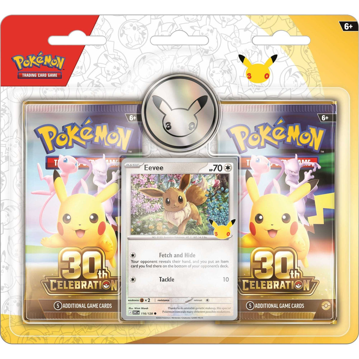 Pokémon TCG 30th Celebration Eevee 2-Pack Blister retail packaging