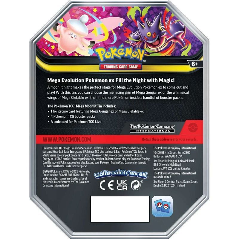 Pokemon TCG: Mega Moonlit Clefable EX Tin