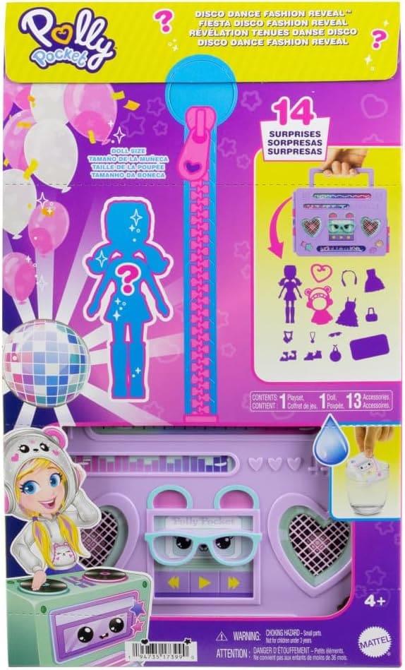 Polly Pocket Disco Dance Fashion Reveal Playset in complete sealed retail packaging
